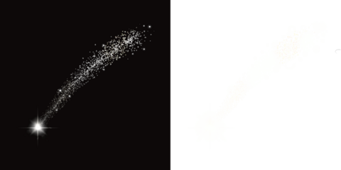Glowing Shooting Star for Christmas and Celestial Theme, Isolated on Transparent Background; PNG