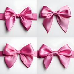 set of pink bows