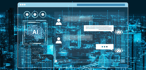 A user interface of a conversational AI platform. A user interacts with an intelligent chatbot by typing prompts to receive support and information from the digital brain. Fermion