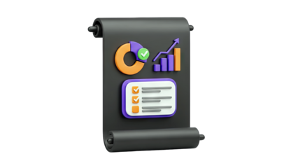 Business Report with Charts and Checklist - Data Analysis Concept