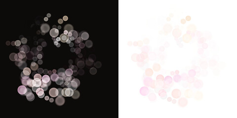 Festive Bokeh Effect Background &ndash; Celebratory Light Particles on Black and Transparent Background
