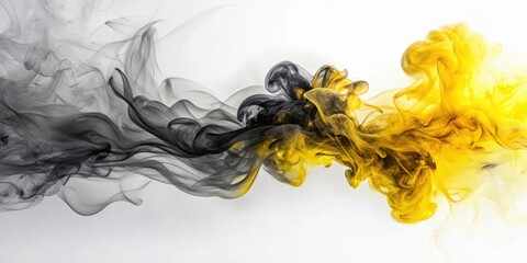 Abstract Swirling Color Fusion  Dark and Golden Hues Intermingle in a Dynamic Composition