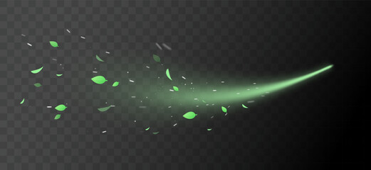 Green swirl elements