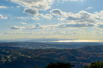 丹生山の登山道から見える景色