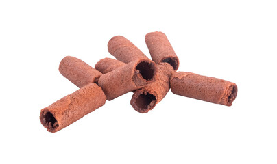 chocolate sticks isolated on white