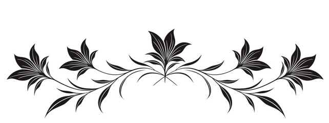Modern minimalist elegant floral line art vector illustration on transparent background, for invitations, greetings, banners, etc.