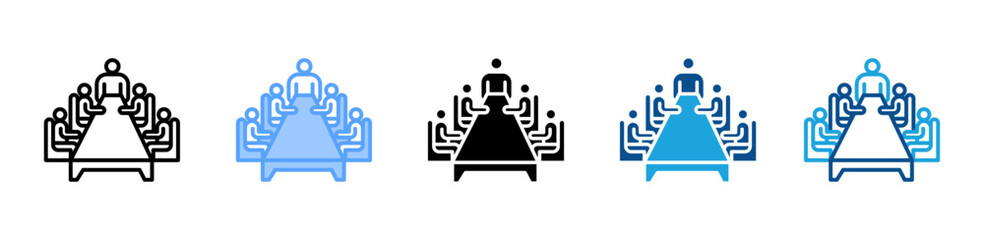 Obraz premium Classic Meeting icon set multiple style collection