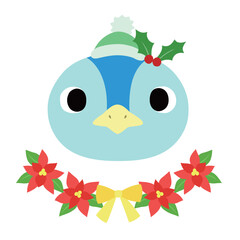 可愛いペンギンのマーク　冬のクリスマス
