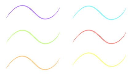 Colorful gradient line light effect abstract glowing streak design for modern digital backgrounds and creative visuals, isolated transparent background, editable vector artwork ai illustration file,