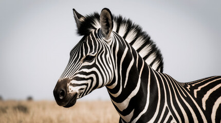 Fototapeta premium Wild Zebra in Natural Habitat