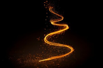 Obraz premium Upward twisting flame helix forming dynamic fiery corkscrew motion representing raw intense energy
