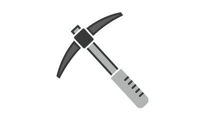 Mining Pickaxe Tool Icon Simple Graphic Design.