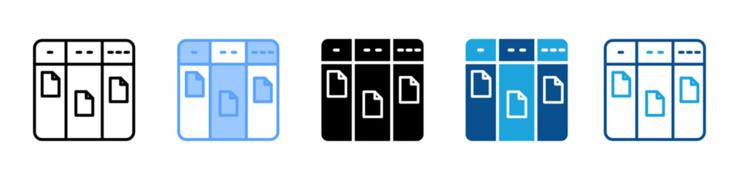 Kanban icon set multiple style collection