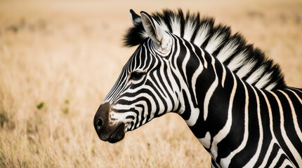 Wild Zebra in Natural Habitat