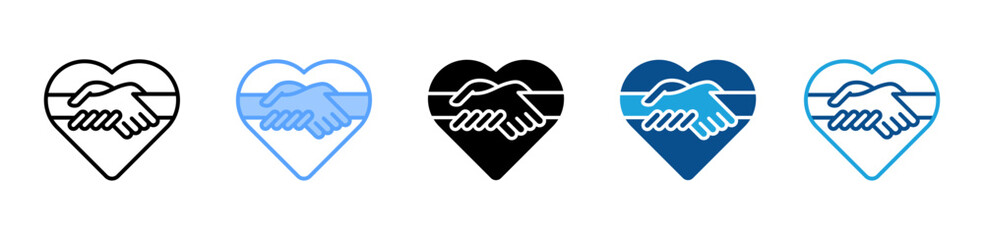 Fototapeta premium Hand Holding icon set multiple style collection