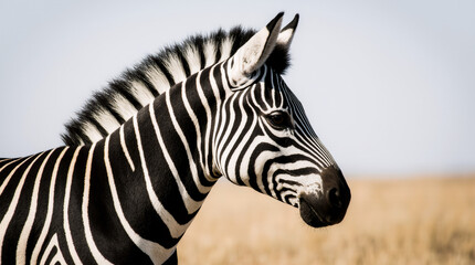 Wild Zebra in Natural Habitat