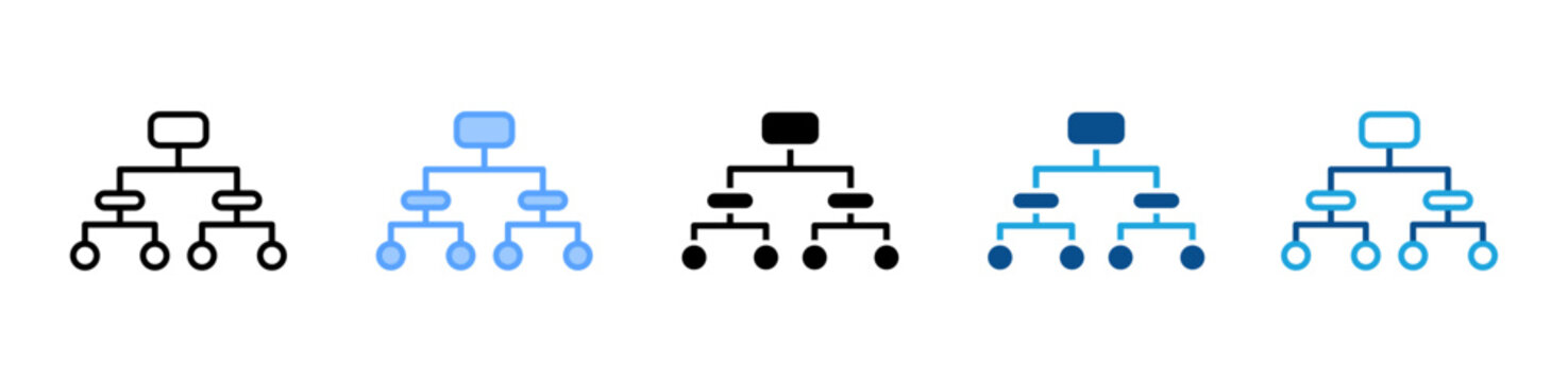 Flow Chart icon set multiple style collection