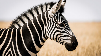 Naklejka premium Wild Zebra in Natural Habitat