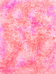 Abstract watercolor or chalk texture background in vibrant pink and coral red tones, featuring a rough, mottled, and speckled painterly effect with high saturation.
