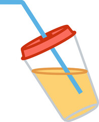Drink Cup With Straw Cartoon