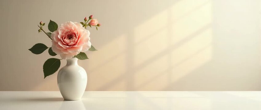 A young couple trek across a picturesque field at sunset, creating a serene and adventurous scene with ample space for overlay text to capture their journey.