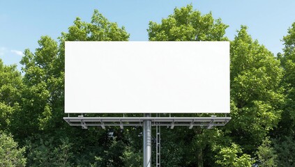 Fototapeta premium Blank billboard in the public park