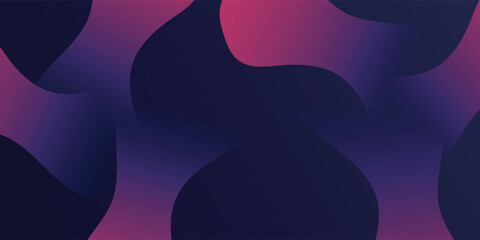 Abstract background with flowing purple and pink gradient shapes on a dark blue backdrop, creating a modern and dynamic visual.