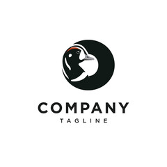 Letter O Harlequin Duck Logo Icon Vector