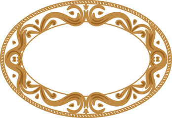 Frame Vintage Oval Ornament Border