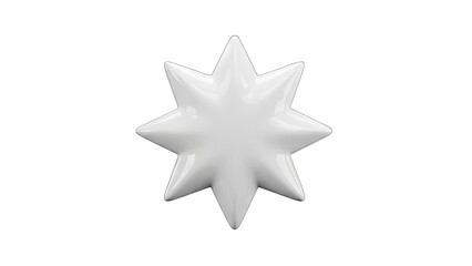 Obraz premium White Star Isolated on White Background