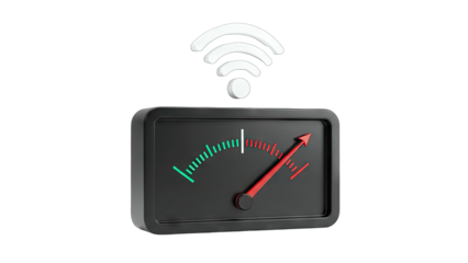 WiFi Signal Meter Showing Strong Connection