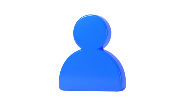A glossy blue silhouette of a person on a black background - Powered by Adobe