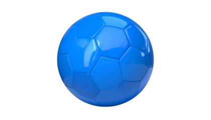 Vivid blue spherical object, multi-faceted surface, isolated against a solid black background