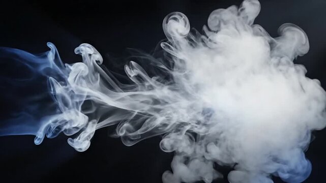 Ethereal smoke dances in the darkness