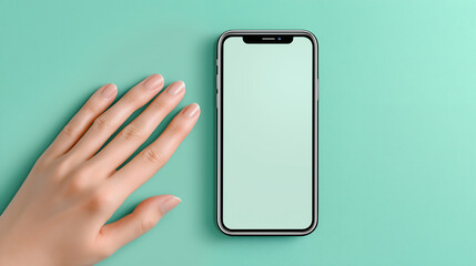 スマートフォンと手元のミニマルイメージ