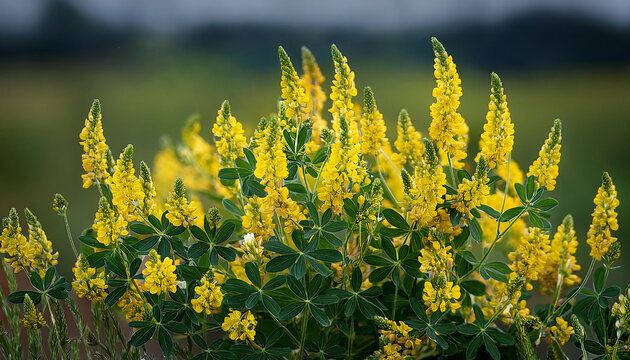 Melilotus Officinalis Commonly Known As Yellow Sweet Clover Is A Versatile Plant That Showcases Beautiful Blossoms This Yellow Sweet Clover Thrives In Various Environments And Is Valued For Its
