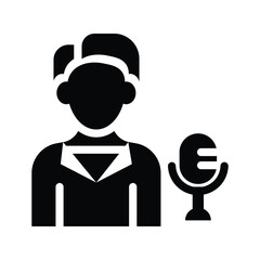  moderator glyph icon illustration vector graphic.eps