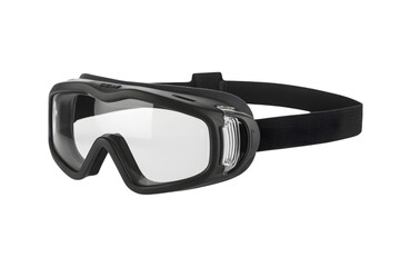 protective safety goggles with clear lens . Isolated on transparent background, png