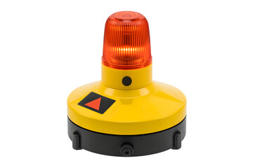 emergency light beacon with red and yellow colors . Isolated on transparent background, png