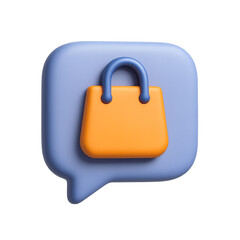 classic shopping cart with message icon background