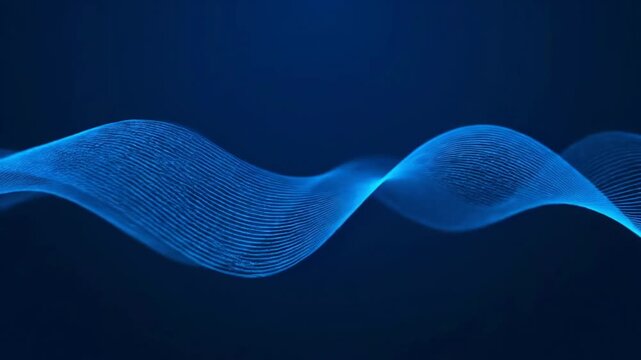 A wavy blue waveform pattern set against a dark blue background, evoking a sense of dynamic movement and energy, reminiscent of vvv (79) themes