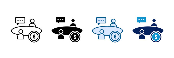 Business Negotiation Icon Set Multiple Style Collection