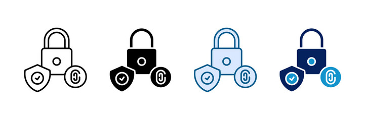 Biometric Security Icon Set Multiple Style Collection