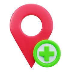 3D Add Location Pin Marker Icon
