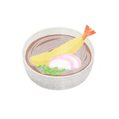 年越しそばのイラスト