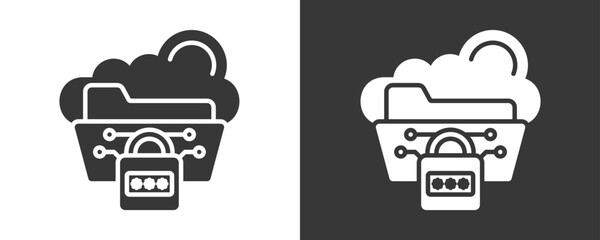 Data Encryption Icon Set Vector Collection Isolated In Black And White