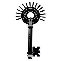 Gleaming ornate golden key against a stark background, representing a significant breakthrough, exclusive access, or hidden treasure.