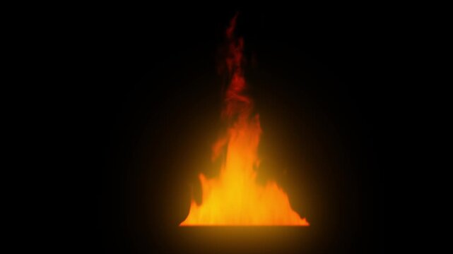 Looping realistic fire in fast motion, 4k 30p with alpha channel, since it is a loop, you can loop it and make whatever duration you need or want, fast motion allows you to slow it up or keep it fast