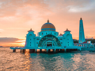 Floating Mosque on the Strait of Malacca, Malaysia