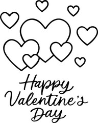 Valentine's Day with lovely hearts, beautiful card design 